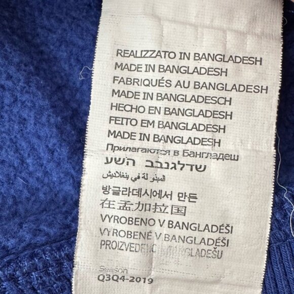 Kappa Blue Sweatshirt Iconic White Logo Pullover Adult Man Medium - Picture 4 of 11